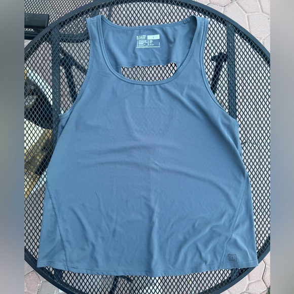 5.11 Tactical women's Grey/ Blue Tank Top size large - Picture 1 of 3